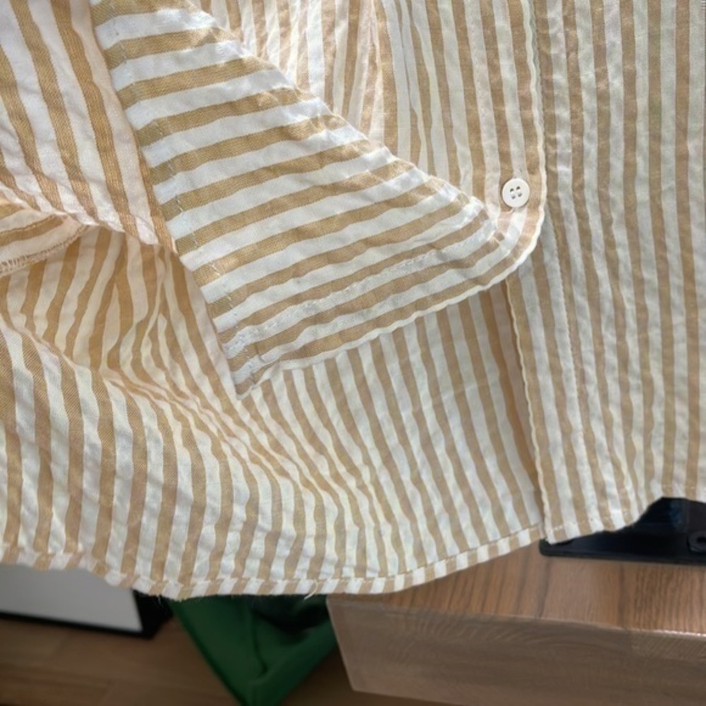 Max Studio Striped Oversized Button Up - image 6